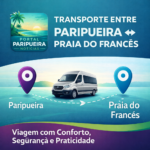Transporte Paripueira para Praia do Francês ou Praia do Francês para Paripueira