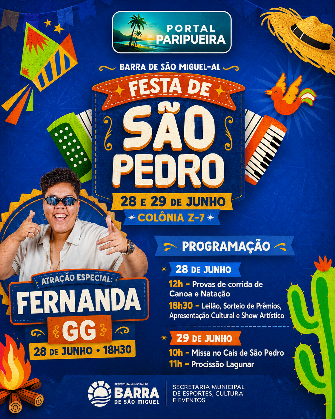 Festa de São Pedro em Barra de São Miguel reúne cultura, fé e tradição no litoral alagoano - www.paripueira.com