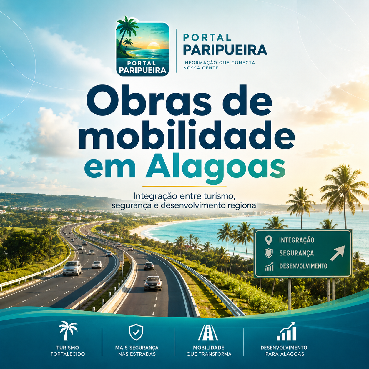 Obras de mobilidade em Alagoas reforçam integração entre turismo, segurança e desenvolvimento regional - www.paripueira.com