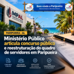 Ministério Público articula concurso público e reestruturação do quadro de servidores em Paripueira